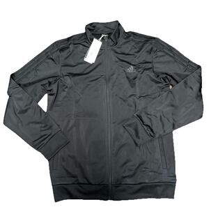 Adidas Men’s Essentials Warm-Up 3-Stripes Track Jacket Size Large Black $55 MSRP